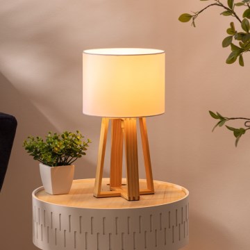 Atmosphera - Pöytävalaisin MOLU 1xE27/25W/230V mänty/valkoinen