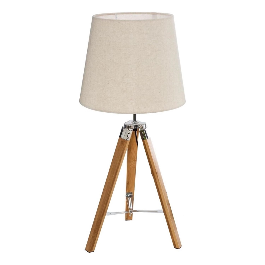 Atmosphera - Pöytävalaisin RUNO 1xE27/25W/230V bambu/kerma