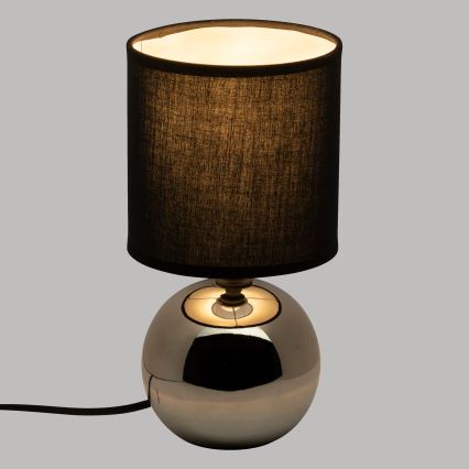 Atmosphera - Pöytävalaisin TIMÉO 1xE14/60W/230V kiiltävä kromi/musta