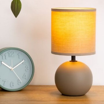 Atmosphera - Pöytävalaisin TIMÉO 1xE14/60W/230V taupe/kerma