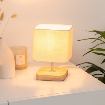 Atmosphera - Pöytävalaisin TOXEY 1xE14/25W/230V mänty/beige