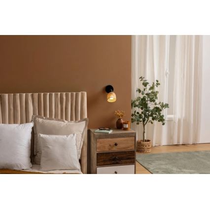 Atmosphera - Seinään asennettava spotti LIO 1xE27/25W/230V bambu