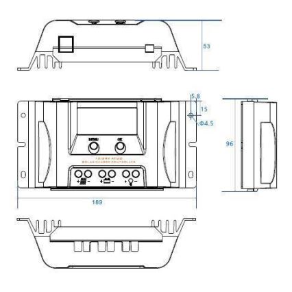 Aurinkoenergian lataussäädin MPPT MT1550EU 12V/15A