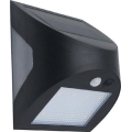 Aurinkokäyttöinen LED-seinävalaisin tunnistimella LED/3W/3,7V 3000/4000K 1200 mAh IP54 musta