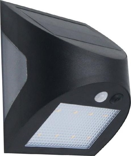 Aurinkokäyttöinen LED-seinävalaisin tunnistimella LED/3W/3,7V 3000/4000K 1200 mAh IP54 musta