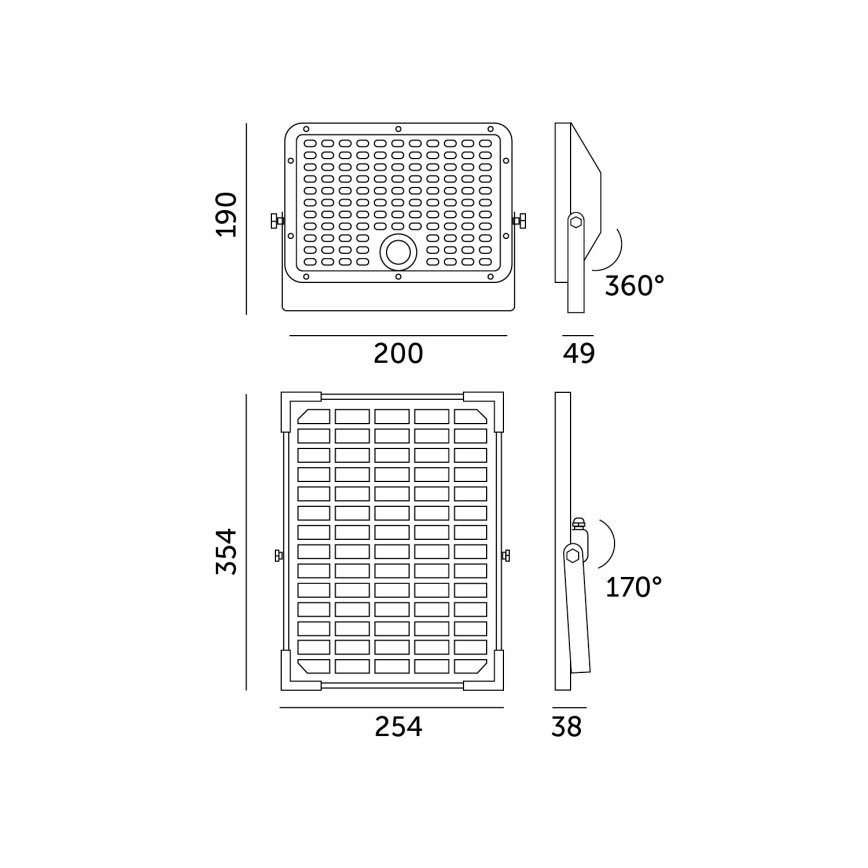 Aurinkokenno ulkovalonheitin anturilla LED/30W/6,4V 4000K IP65 6000 mAh + kauko-ohjaus