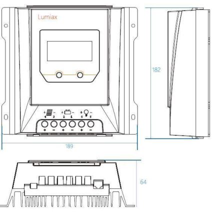 Aurinkokennolatauksen säädin MPPT MT2075 12/24V/20A
