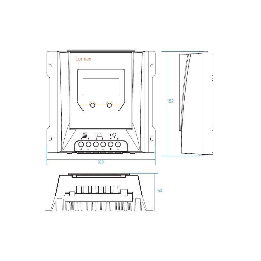 Aurinkokennolatauksen säädin MPPT MT2075 12/24V/20A