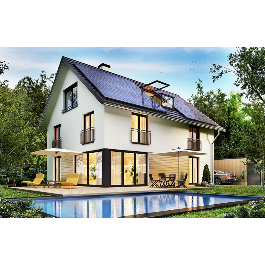 Aurinkosähköpaneeli LEAPTON 410Wp musta runko IP68 Half Cut - lava 36 kpl