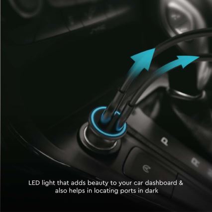 Autolaturi Power Delivery 20W 12-24V/3A USB/C musta