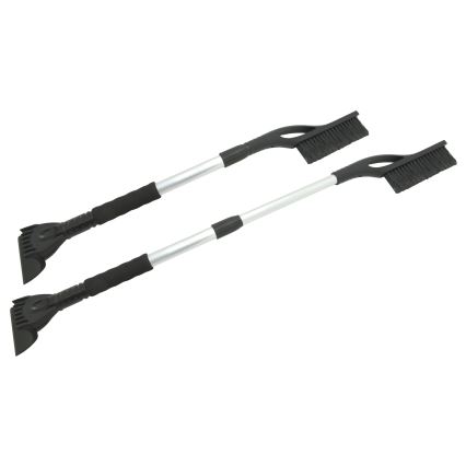Auton jääraappa teleskooppivarrella ja harjalla 100 cm musta/hopea