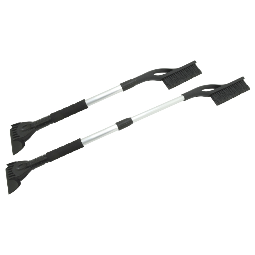 Auton jääraappa teleskooppivarrella ja harjalla 100 cm musta/hopea