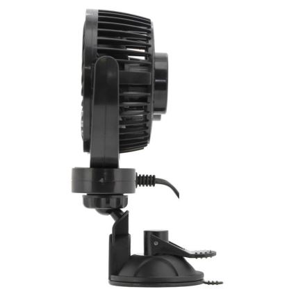 Auton tuuletin imukupilla 7W/12V musta