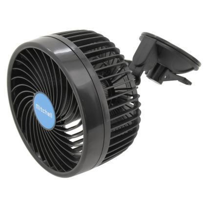 Auton tuuletin imukupilla 9W/12V musta