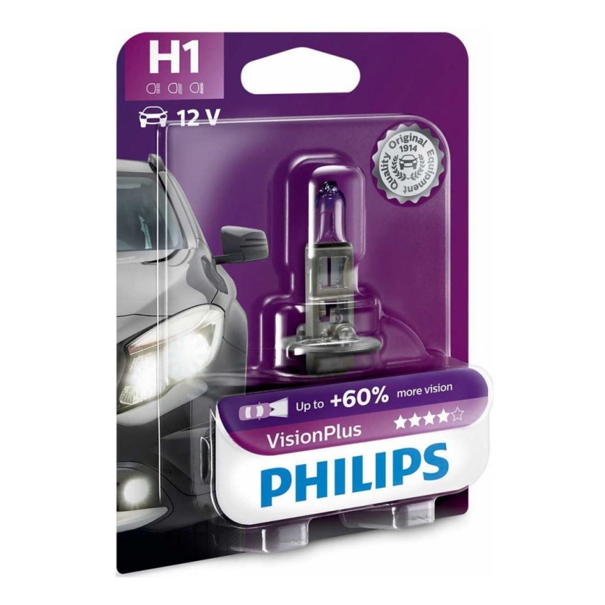 Autopolttimo Philips VISION PLUS 12258VPB1 H1 P14,5s/55W/12V 3250K