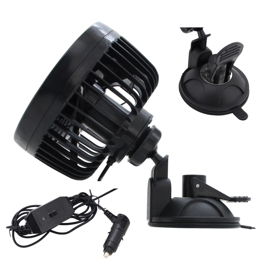 Autotuuletin imukupilla 4W/12V musta