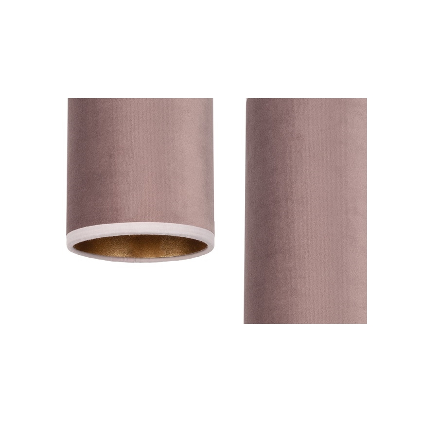 Kattovalaisin köydellä AVALO 3xE27/60W/230V halkaisija 35 cm vaaleanpunainen/kupari