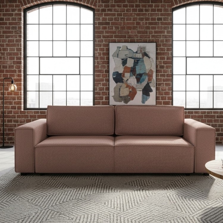 Avattava 3‑istuttava sohva RONDA säilytystilalla, punainen