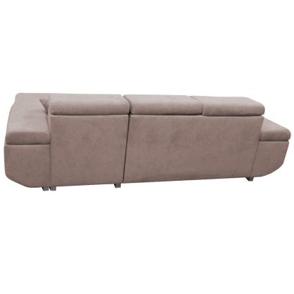 Avattava L-mallinen oikeanpuoleinen kulmasohva CASTELO, säilytystilallinen, beige
