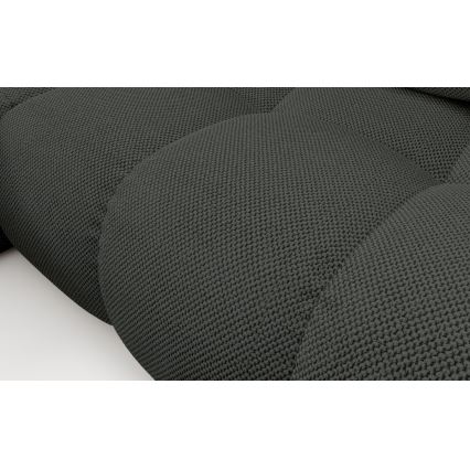 Avattava verhoiltu L-mallinen kulmasohva säilytystilalla ALMADA, vasen, antrasiitti