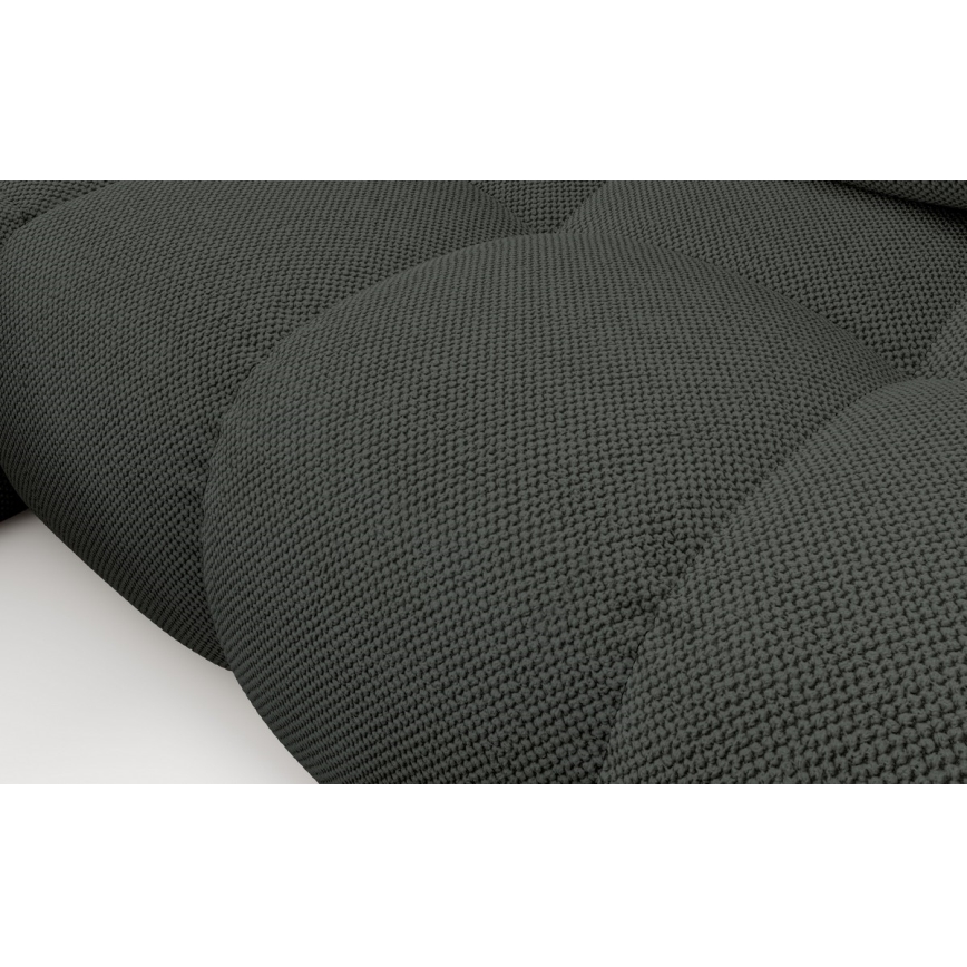 Avattava verhoiltu L-mallinen kulmasohva säilytystilalla ALMADA, vasen, antrasiitti