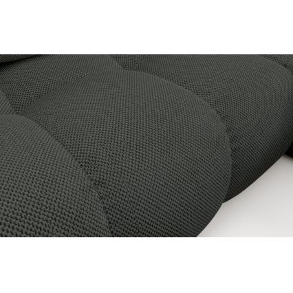 ALMADA L-mallinen avattava verhoiltu kulmasohva, oikeakätinen, säilytystilalla, antrasiitti