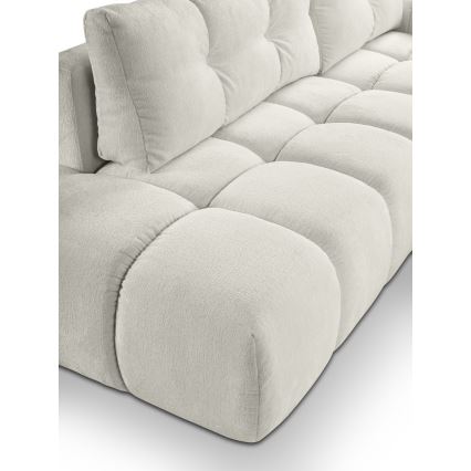 ALMADA L-muotoinen verhoiltu vuodesohva säilytystilalla, oikeanpuoleinen, beige