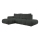 Avattava verhoiltu L-mallinen kulmasohva säilytystilalla ALMADA, vasen, antrasiitti
