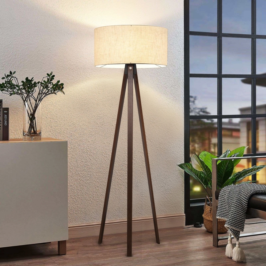 AYD 1xE27/40W/230V jalkalamppu beige/pruuni