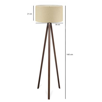 AYD 1xE27/40W/230V jalkalamppu beige/pruuni