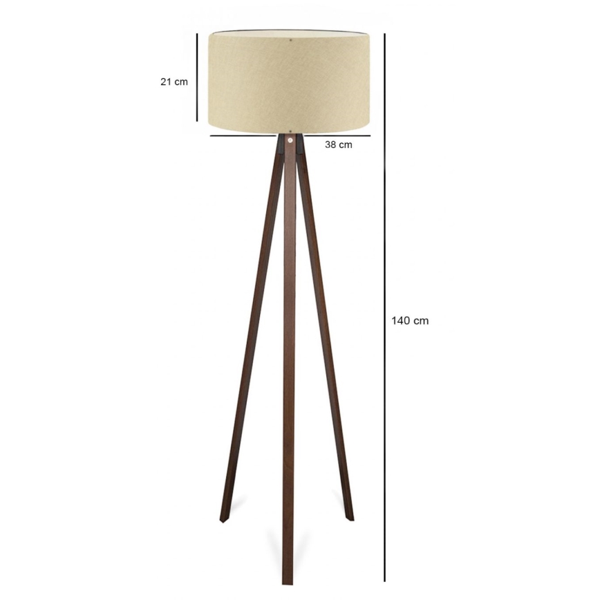 AYD 1xE27/40W/230V jalkalamppu beige/pruuni