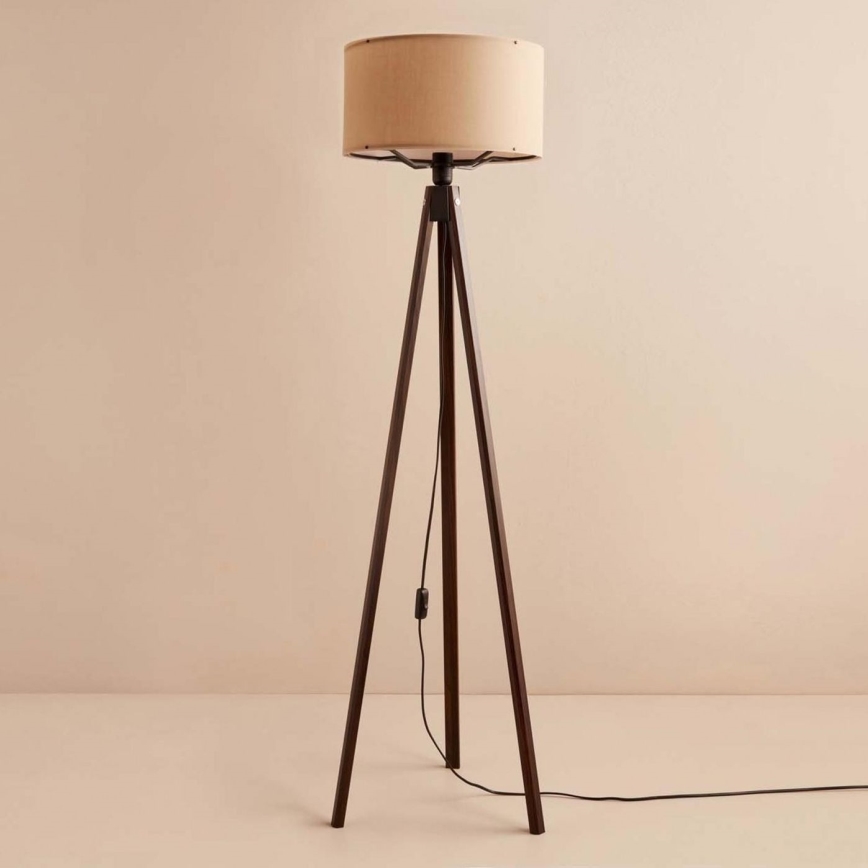 AYD 1xE27/40W/230V ruskea/beige lattialamppu