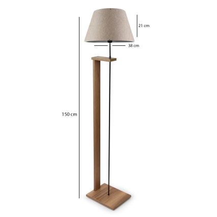AYD Lattialamppu 1xE27/40W/230V beige/ruskea
