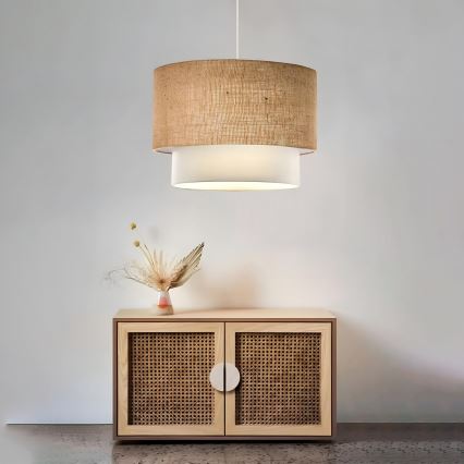 AYD-riippuvalaisin johdolla 1xE27/15W/230V beige/valkoinen