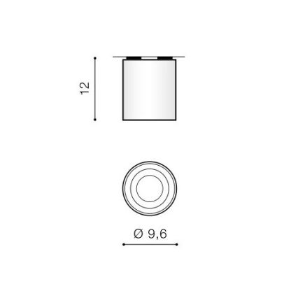 Azzardo AZ0858 - Kattovalo BROSS 1xGU10/50W/230V