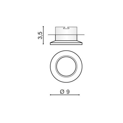 Azzardo AZ1482 - Upotettu valo ADAMO 1xGU10/50W/230V