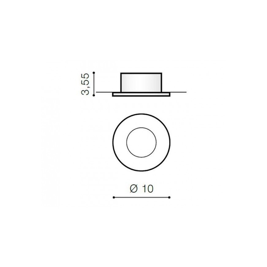 Azzardo AZ1714 - Upotettu ulkovalaisin OSCAR 1xGU10/50W/230V IP44