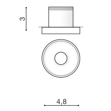 Azzardo AZ2234 - LED upotettava valo OKA 1xLED/3W/230V CRI 90