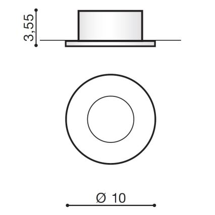 Azzardo AZ2692 - Upotettu ulkovalaisin OSCAR 1XGU5,3/50W/230V IP44