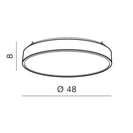 Azzardo AZ2716 - Himmennettävä LED-kattovalaisin COLLODI 1xLED/50W/230V + kauko-ohjaus