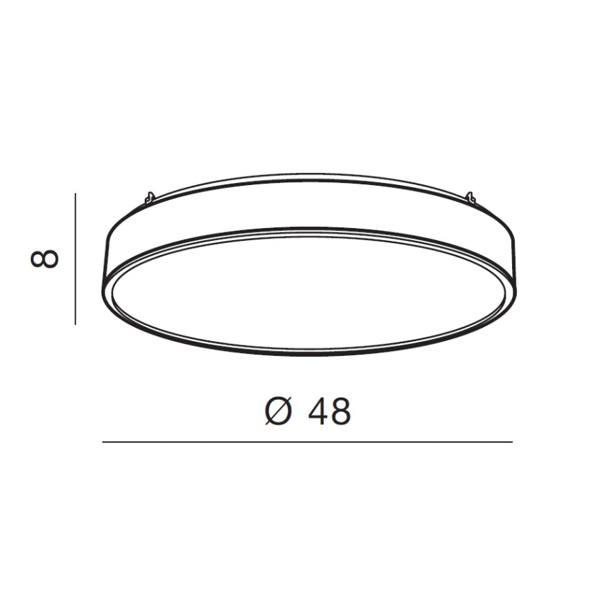 Azzardo AZ2716 - Himmennettävä LED-kattovalaisin COLLODI 1xLED/50W/230V + kauko-ohjaus