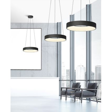 Azzardo AZ2728 - Himmennettävä LED-kattokruunu narussa SOVANA 1xLED/50W/230V+ kauko-ohjaus
