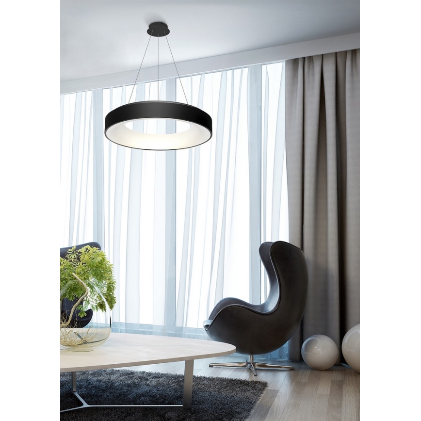 Azzardo AZ2728 - Himmennettävä LED-kattokruunu narussa SOVANA 1xLED/50W/230V+ kauko-ohjaus