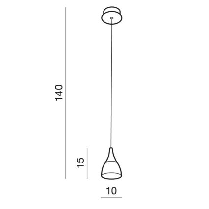 Azzardo AZ2847 - LED-kattokruunu narussa DALMATIA 1xLED/5W/230V