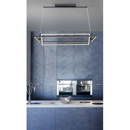 Azzardo AZ2849 - Himmennettävä LED-kattokruunu narussa VIENA 2xLED/70W/230V