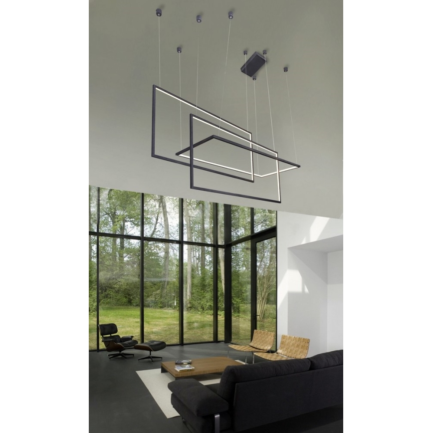 Azzardo AZ2914 - Himmennettävä LED-kattokruunu narussa METRIC LED/135W/230V