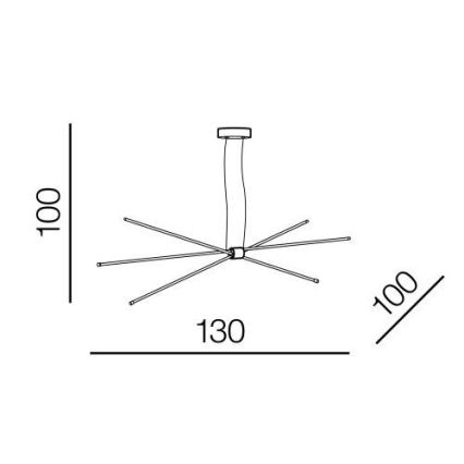 Azzardo AZ3135 - LED-kattokruunu narussa JAX LED/33W/230V