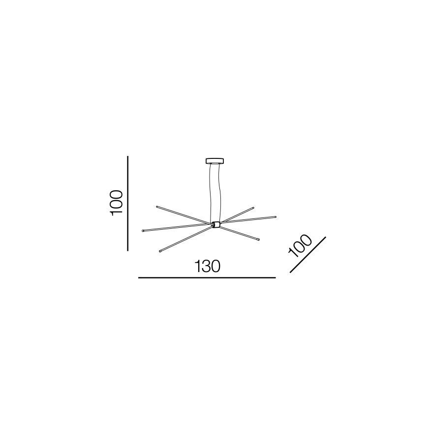 Azzardo AZ3135 - LED-kattokruunu narussa JAX LED/33W/230V