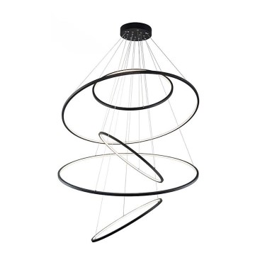 Azzardo AZ3137 - Himmennettävä LED-kattokruunu narussa WHEEL LED/190W/230V musta