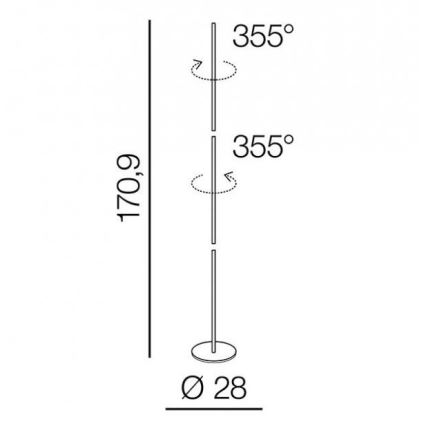 Azzardo AZ3205 - LED-lattiavalaisin TETA LED/33W/230V